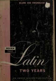 Cover of: Review text in Latin two years