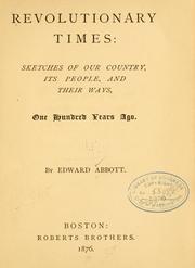 Cover of: Revolutionary times | Edward Abbott