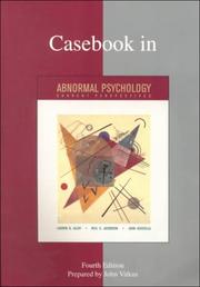 Casebook in abnormal psychology by John Vitkus