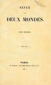 Cover of: Revue des deux mondes. by 