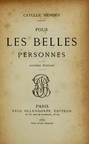 Cover of: Pour les belles personnes