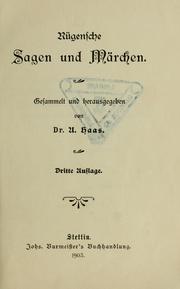 Cover of: Rügensche Sagen und Märchen by Alfred Haas