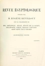 Cover of: Revue Égyptologique by 