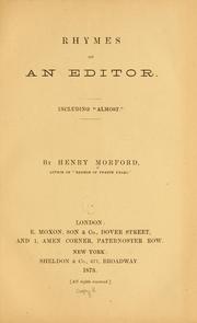 Cover of: Rhymes of an editor.: Including "Almost."