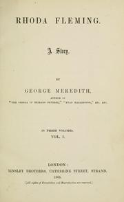 Cover of: Rhoda Fleming by George Meredith