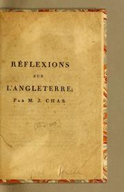 Cover of: Réflexions sur l'Angleterre by Jean Chas