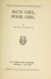 Cover of: Rich girl, poor girl by Faith Baldwin