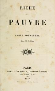 Cover of: Riche et pauvre. by Émile Souvestre