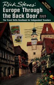 Cover of: Rick Steves' Europe through the back door 2003 by Rick Steves