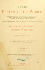 Cover of: Ridpath's history of the world by John Clark Ridpath