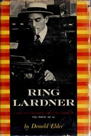 Cover of: Ring Lardner, a biography by Donald Elder.