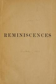 Cover of: Réminiscences.