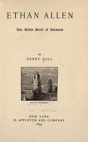 Cover of: Ethan Allen by Hall, Henry