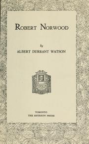 Cover of: Robert Norwood