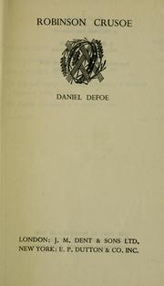 Cover of: Robinson Crusoe. by Daniel Defoe