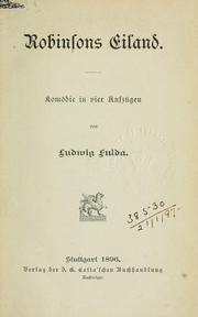 Cover of: Robinsons Eiland: Komödie in vier Aufzügen