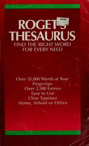 Cover of: Roget's thesaurus.