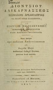 Cover of: Romanarum antiquitatum pars hactenus desiderata