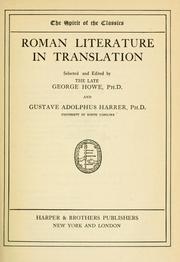 Cover of: Roman literature in translation. by Howe, George