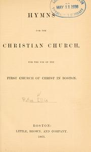 Cover of: Hymns for the Christian church | Rufus Ellis
