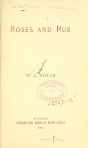 Cover of: Roses and rue