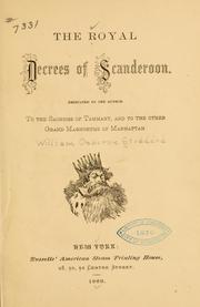 Cover of: The royal decrees of Scanderoon. by William Osborn Stoddard