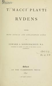 Cover of: Rudens