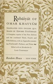 Cover of: Rubáiyát of Omar Khayyám. | Omar Khayyam