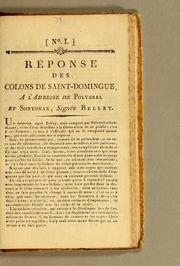 Réponse des colons de Saint-Domingue by Verneuil.