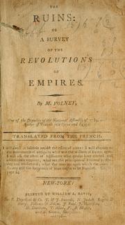 Cover of: The ruins, or, A survey of the revolutions of empires