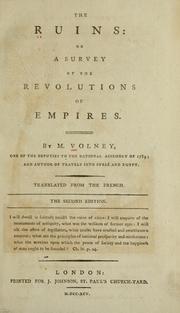 Cover of: The ruins: or A survey of the revolutions of empires by Constantin-François Volney