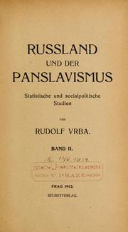 Cover of: Russland und der Panslavismus: statistische und socialpolitische Studien