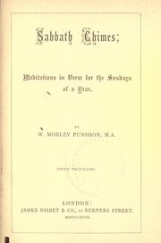 Cover of: Sabbath chimes by William Morley Punshon