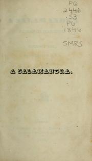 Cover of: A salamandra: romance maritimo