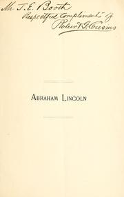 Cover of: Abraham Lincoln by Robert Gordon Cousins