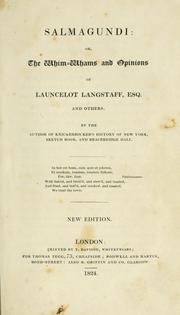 Cover of: Salmagundi, or, The whim-whams and opinions of Launcelot Langstaff, and others by Washington Irving