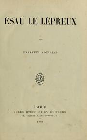 Cover of: Ésaü le lépreux