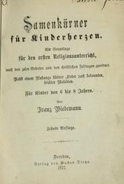 Cover of: Samenkörner für Kinderherzen by Franz Wiedemann