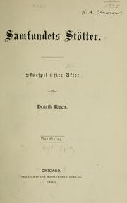 Cover of: Samfundets Stötter: Skuefpil i fire Akter.