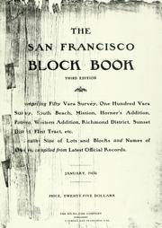 Cover of: The San Francisco block book.: Third edition (January 1906)