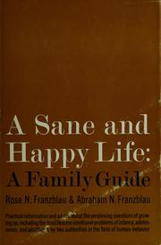 Cover of: A sane and happy life