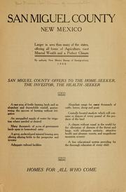 Cover of: San Miguel County, New Mexico, larger in area than many of the states