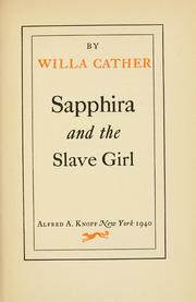 Cover of: Sapphira and the slave girl. by Willa Cather