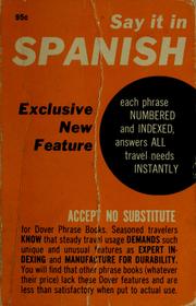 Cover of: Say it in Spanish by Leon J. Cohen