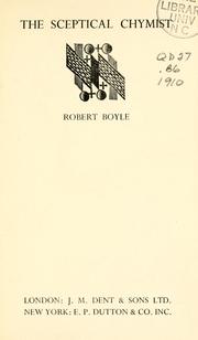 Cover of: The sceptical chymist by Robert Boyle