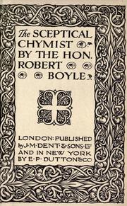 Cover of: The sceptical chymist. by Robert Boyle