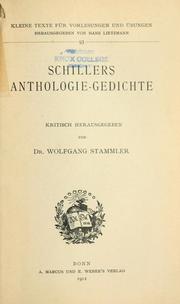 Cover of: Schiller und Lotte by Friedrich Schiller, Friedrich Schiller