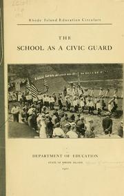 Cover of: The school as a civic guard
