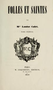 Cover of: Folles et saintes