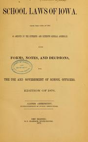 Cover of: School laws of Iowa